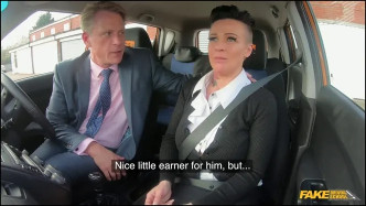 FakeDrivingSchool Busty Businesswoman Fucked By Boss J video