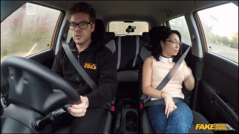 FakeDrivingSchool Mixed Asian Student Can T Drive J Video