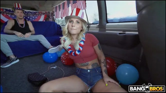 BangBus Brick Danger,Stella Raee 4th Of July Celebration On The Bus J video