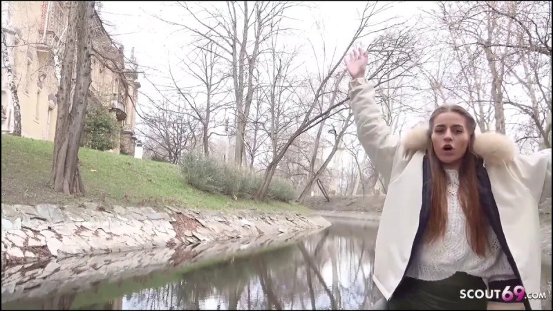 GermanScout Cute Girl Eveline Dellai In Leggings Tricked To Raw Pickup Fuck J video