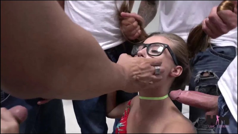 HussiePass Getting Messy In Her First Gangbang J video