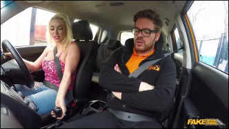 FakeDrivingSchool Instructor Seduced By Busty Blonde J video