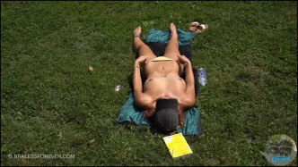 BralessForever 2021.09.30 Rocky Sunbathing In The Park J Video