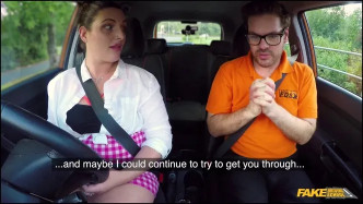 FakeDrivingSchool Busty Curvy Learner Fucks To Orgasm J Video