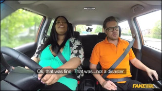 FakeDrivingSchool Big Busty Black Beauty Banged J Video