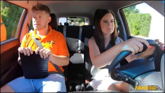 FakeDrivingSchool Teen Learner With Blowjob Skills J video