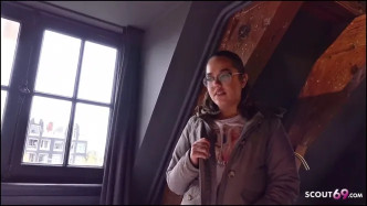 GermanScout Tiny Natural Nerd Girl Pickup And Rough Fuck At Street Casting J video