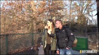 CzechHitchicker Outdoor Quickie With Smiling Teen J video