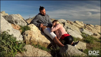 PornWorld The Horny Tourist  Slim College Babe Blows Massive Boner J video